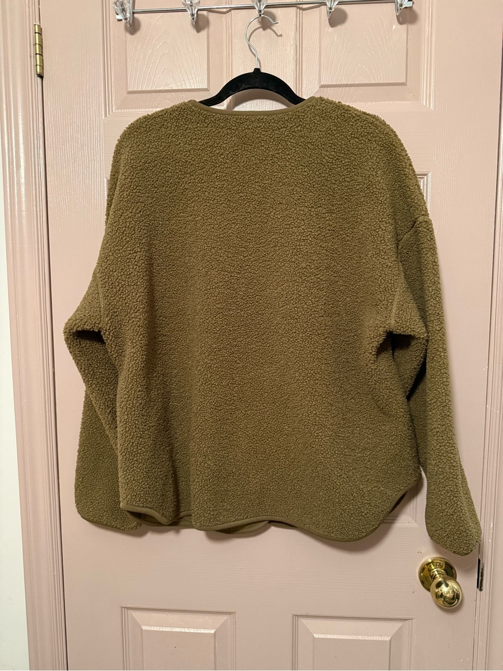 Uniqlo Windproof Non-Quilted Fluffy Fleece Coat - Sz L - Picture 5 of 9